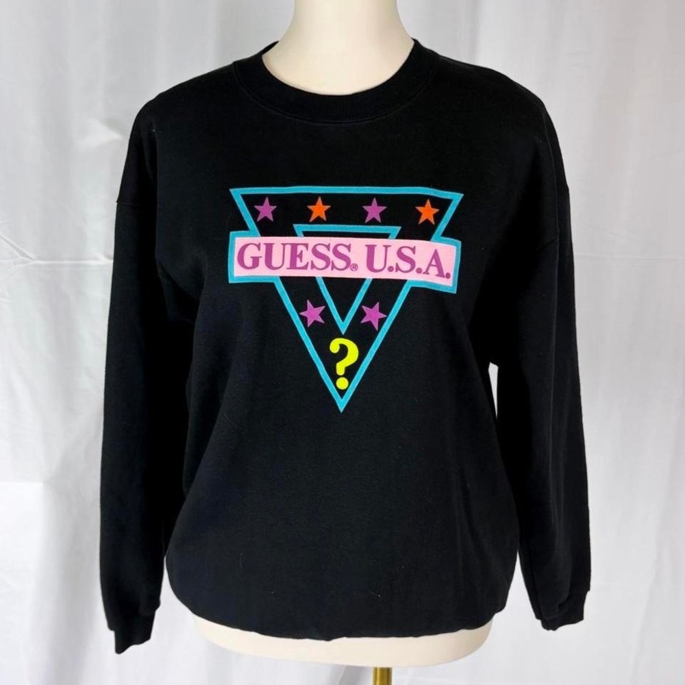 Vintage Guess Black Crewneck Sweatshirt made in USA